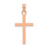 14k Rose Gold Polished Cross Pendant