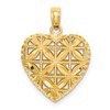 14K Polished 3-D Filigree Puffed Heart Pendant