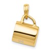 14K 3-D Black Enameled Coffee Cup Pendant