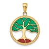 14K Enameled Tree of Life Pendant