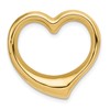 14K Polished Floating Heart Chain Slide