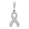 14k White Gold Awareness Ribbon Pendant