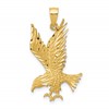 14k Polished and Diamond-cut Eagle Pendant
