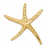 14k Large Textured Diamond-cut Starfish Omega Slide