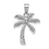 14k White Gold Polished Palm Tree Pendant