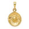 14K 3-D Sombrero Pendant