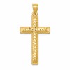 14k Diamond-cut Latin Cross Pendant