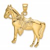 14K Horse with Saddle Charm
