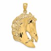 14K Horse Head with Long Mane Charm