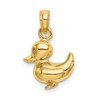 14K 3-D Duckling Charm
