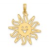 14K Cut-out Smiling Sun Charm