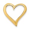 14K Large Floating Heart Chain Slide