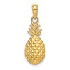 14K Textured Pineapple Charm