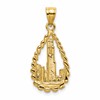 14K Chicago Skyline/Willis Tower Teardrop Charm