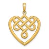 14K Large Celtic Knot Heart Charm