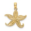 14K Flat Starfish Charm