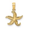 14K Flat Starfish Charm