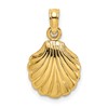14K Polished Scallop Shell Charm