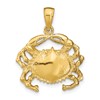 14k Crab Pendant