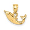 14K Polished Mini Dolphin Charm