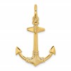14K 3-D Textured Anchor Charm