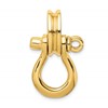 14K 3-D Large Shackle Link with Pulley Bail Charm
