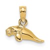 14K 3-D Polished Mini Manatee Charm