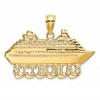 14K Large ST. THOMAS Cruise Ship Charm
