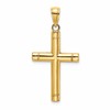 14K Tubular Cross Charm