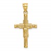 14K Beaded Accent Crucifix Charm