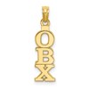 14K Polished OBX (Outer Banks) Vertical Charm