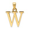 14K Polished Letter W Pendant