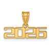 14K Polished Horizontal 2026 Charm