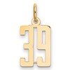 14k Small Elongated Number 39 Charm