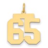 14k Medium Polished Number 65 Charm