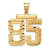 14k Large Brushed Diamond-cut Number 85 Charm