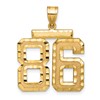 14k Large Brushed Diamond-cut Number 86 Charm