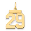 14k Small Polished Number 29 Charm