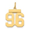 14k Small Polished Number 96 Charm