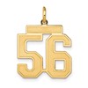 14k Medium Satin Number 56 Charm