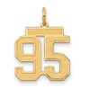 14k Medium Satin Number 95 Charm