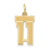 14k Small Satin Number 11 Charm