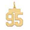 14k Small Satin Number 95 Charm