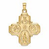 14k Polished Four-Way Medal Pendant