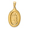 14k Polished Solid Saint Joseph Medal Oval Pendant