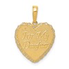 14k Reversible FOR MY DAUGHTER / YOU ARE MY PRIDE AND JOY Heart Pendant