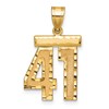 14k Medium Diamond-cut Number 41 Charm
