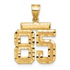 14k Medium Diamond-cut Number 85 Charm