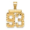 14k Medium Diamond-cut Number 93 Charm