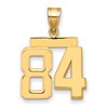 14k Medium Polished Number 84 Charm